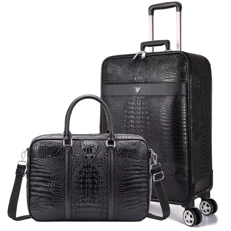 Women Retro Crocodile pattern luggage series 16/20/24 inch PU Handbag Rolling Luggage Spinner brand Travel Bag Trolley Suitcase
Women Retro Crocodile pattern luggage series 16/20/24 inch PU Handbag Rolling Luggage Spinner brand Travel Bag Trolley Suitcase