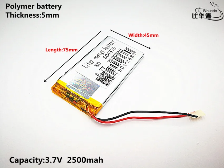 Liter energy battery Good Qulity 3.7V,2500mAH,504575 Polymer lithium ion / Li-ion battery for TOY,POWER BANK,GPS,mp3,mp4
Liter energy battery Good Qulity 3.7V,2500mAH,504575 Polymer lithium ion / Li-ion battery for TOY,POWER BANK,GPS,mp3,mp4