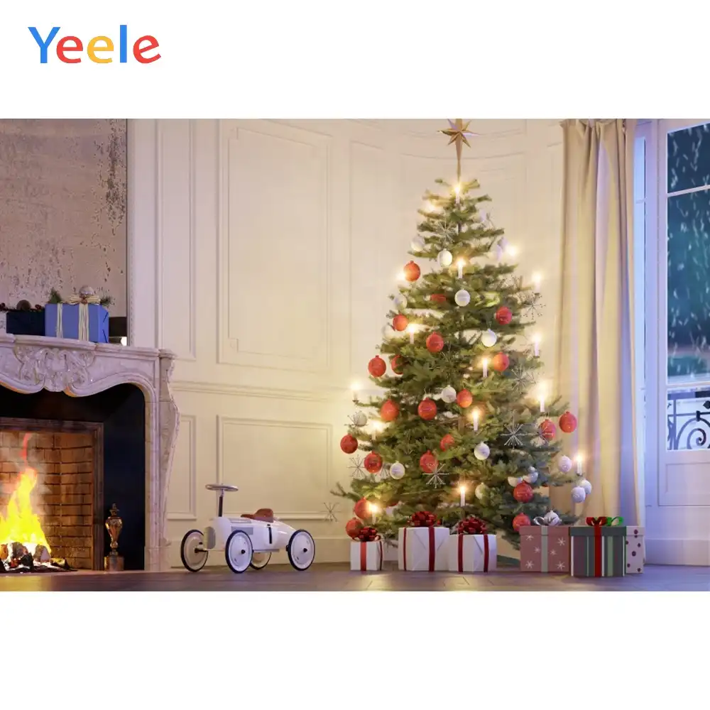 tree fireplace gifts cabinet interior photography background