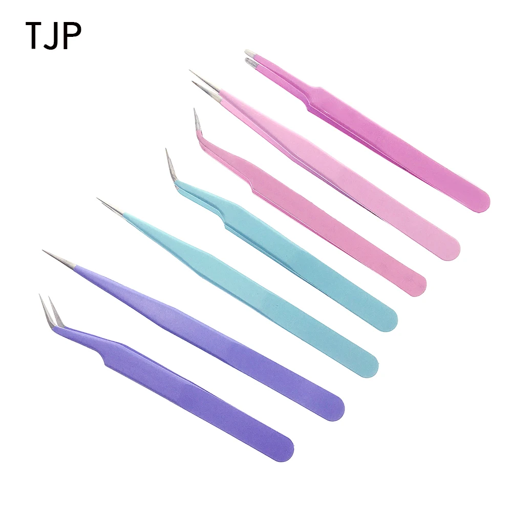 TJP 3styles Stainless Tweezer Slant Tip/Point Tip/ Flat Non-magnetic Tweezers Repair UV glue Tool for Jewelry making Tools
TJP 3styles Stainless Tweezer Slant Tip/Point Tip/ Flat Non-magnetic Tweezers Repair UV glue Tool for Jewelry making Tools