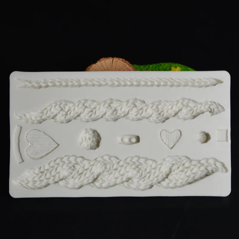 3D Knitting Texture Silicone Mold Christmas Cake Border Fondant Molds Cake Decorating Tools Chocolate Gumpaste Moulds H588
3D Knitting Texture Silicone Mold Christmas Cake Border Fondant Molds Cake Decorating Tools Chocolate Gumpaste Moulds H588