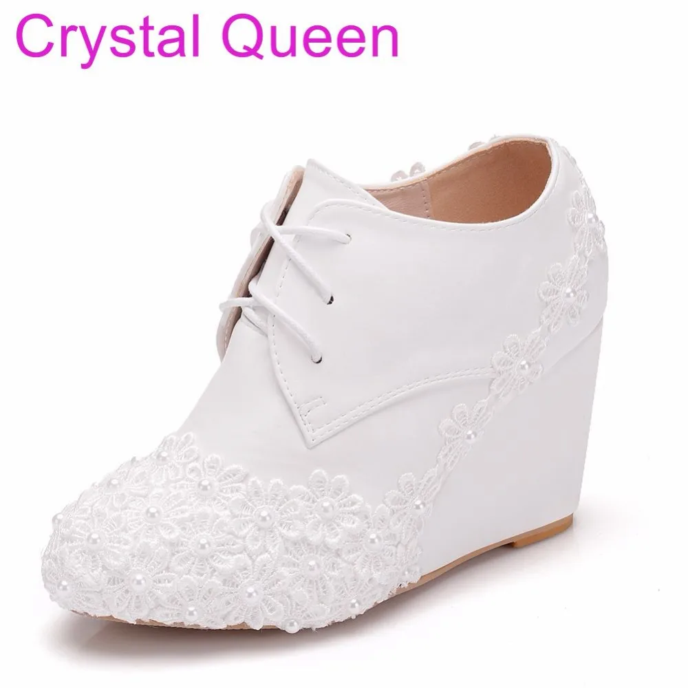 Crystal Queen White Wedges Boots Wedding Wedges shoes High Heels Round Toe Ankle Boots Lace-UP wedding Princess Christmas Boots
Crystal Queen White Wedges Boots Wedding Wedges shoes High Heels Round Toe Ankle Boots Lace-UP wedding Princess Christmas Boots