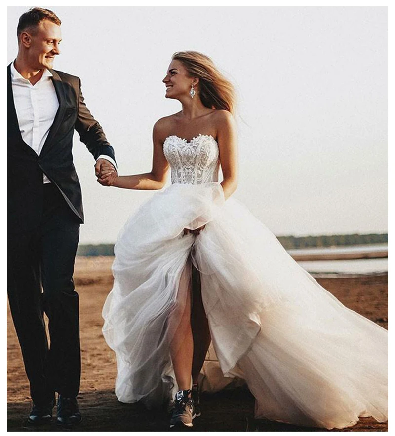 SoDigne Beach Lace Strapless Informal Wedding Dresses 2019 Sleeveless Bride Dress Lace Up Back White/Lvory Wedding Gowns
SoDigne Beach Lace Strapless Informal Wedding Dresses 2019 Sleeveless Bride Dress Lace Up Back White/Lvory Wedding Gowns