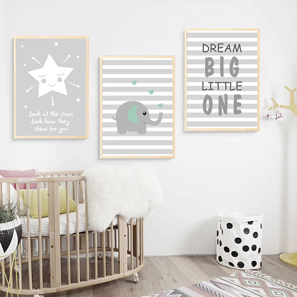 Baby Nursery Wall Art Canvas Painting Cartoon Elephant Poster Quotes Print Nordic Style Kid Decoration Picture Living Room Decor
Baby Nursery Wall Art Canvas Painting Cartoon Elephant Poster Quotes Print Nordic Style Kid Decoration Picture Living Room Decor