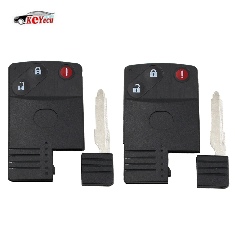Keyecu 2 Pcs/lot Smart Card Remote Key Shell Case Fob for MAZDA CX-7 CX-9 RX8 5 6 Miata 3 Button
Keyecu 2 Pcs/lot Smart Card Remote Key Shell Case Fob for MAZDA CX-7 CX-9 RX8 5 6 Miata 3 Button