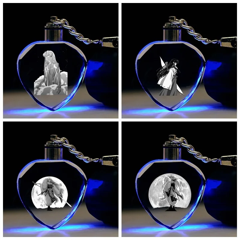 Cartoon Inuyasha heart crystal keychain Higurashi Kagome funny novelty personalized LED pendant keyrings sleutelhanger kids toys
Cartoon Inuyasha heart crystal keychain Higurashi Kagome funny novelty personalized LED pendant keyrings sleutelhanger kids toys