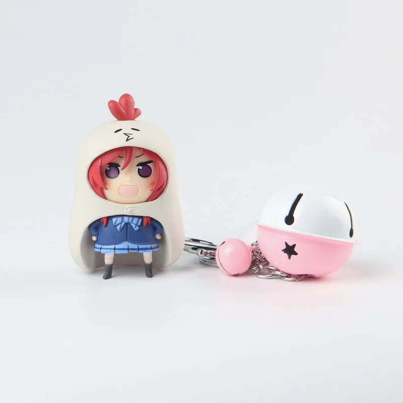 9 pcsset Anime Sankaku Head Himouto! Umaru-chan Doma Umaru pvc figure toys keychain (8)