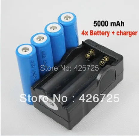 New 4pcs LED Flashlight Torch Rechargeable 18650 battery Li-ion 5000mah + Dual Charger
New 4pcs LED Flashlight Torch Rechargeable 18650 battery Li-ion 5000mah + Dual Charger