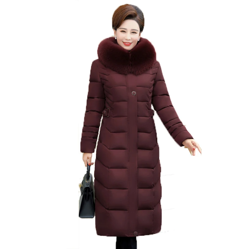 High Quality Women Winter Down Jacket With Fur Collar Hooded Warm Thicken Female Coat X-long Ladies Parka Parkas
High Quality Women Winter Down Jacket With Fur Collar Hooded Warm Thicken Female Coat X-long Ladies Parka Parkas
