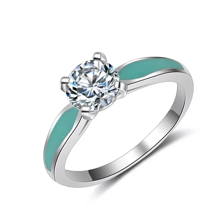 T769 Elegant 2 color enamel zirconia stone ring 925 Sterling Silver for women wedding ring
T769 Elegant 2 color enamel zirconia stone ring 925 Sterling Silver for women wedding ring