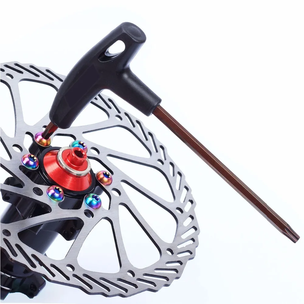 Bicycle Brake Disc T25 Wrench For MTB Disc Brake RotorsTorx Head Bolt Screwdriver T-wrench Repair Cycling Bicycle Repair Tool
Bicycle Brake Disc T25 Wrench For MTB Disc Brake RotorsTorx Head Bolt Screwdriver T-wrench Repair Cycling Bicycle Repair Tool