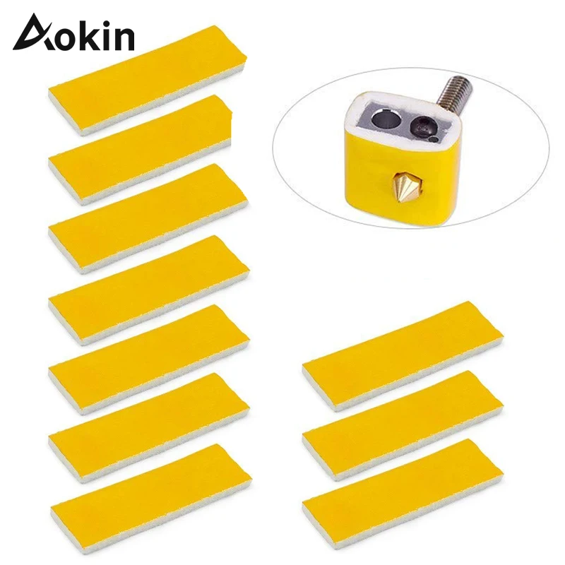 Aokin 10pcs 3mm Thickness Heating Block Cotton for 3D Printer Hotend Nozzle Heat Insulation Cotton for Ultimaker Makerbot
Aokin 10pcs 3mm Thickness Heating Block Cotton for 3D Printer Hotend Nozzle Heat Insulation Cotton for Ultimaker Makerbot