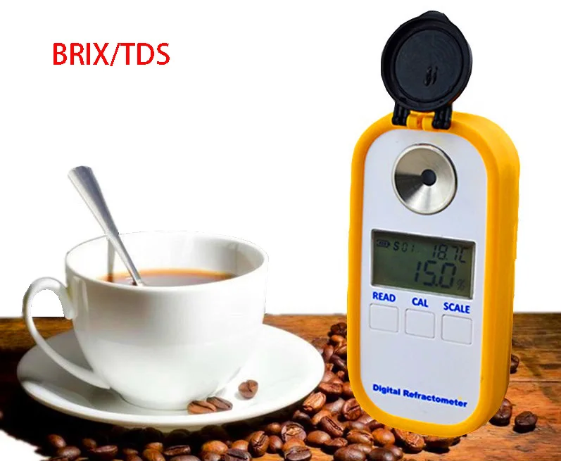 Digital Coffee Brix Refractometer Portable Coffee Concentration Refractometer Measurement Tool Brix 0.0~30% TDS 0.0~25%
Digital Coffee Brix Refractometer Portable Coffee Concentration Refractometer Measurement Tool Brix 0.0~30% TDS 0.0~25%