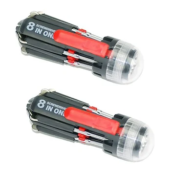 New Portable Screwdriver 2 pcs Multi-function Combination High Quality Alloy Screwdriver Set with 3 LED Torch Repair Light HR
New Portable Screwdriver 2 pcs Multi-function Combination High Quality Alloy Screwdriver Set with 3 LED Torch Repair Light HR