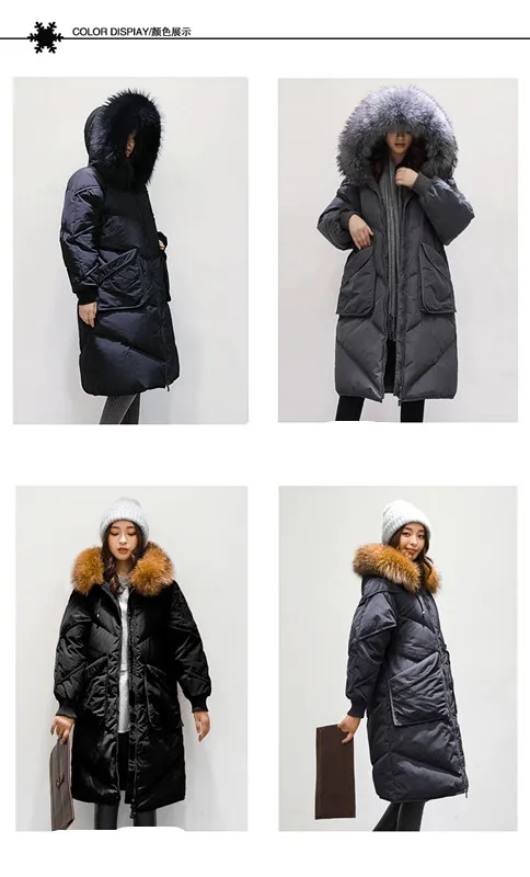 2019 Winter New Down Jacket Fashion Thickening Women's Winter Jackets Large Size Women's Down Jacket Big Fur Collar Coat Female (10)