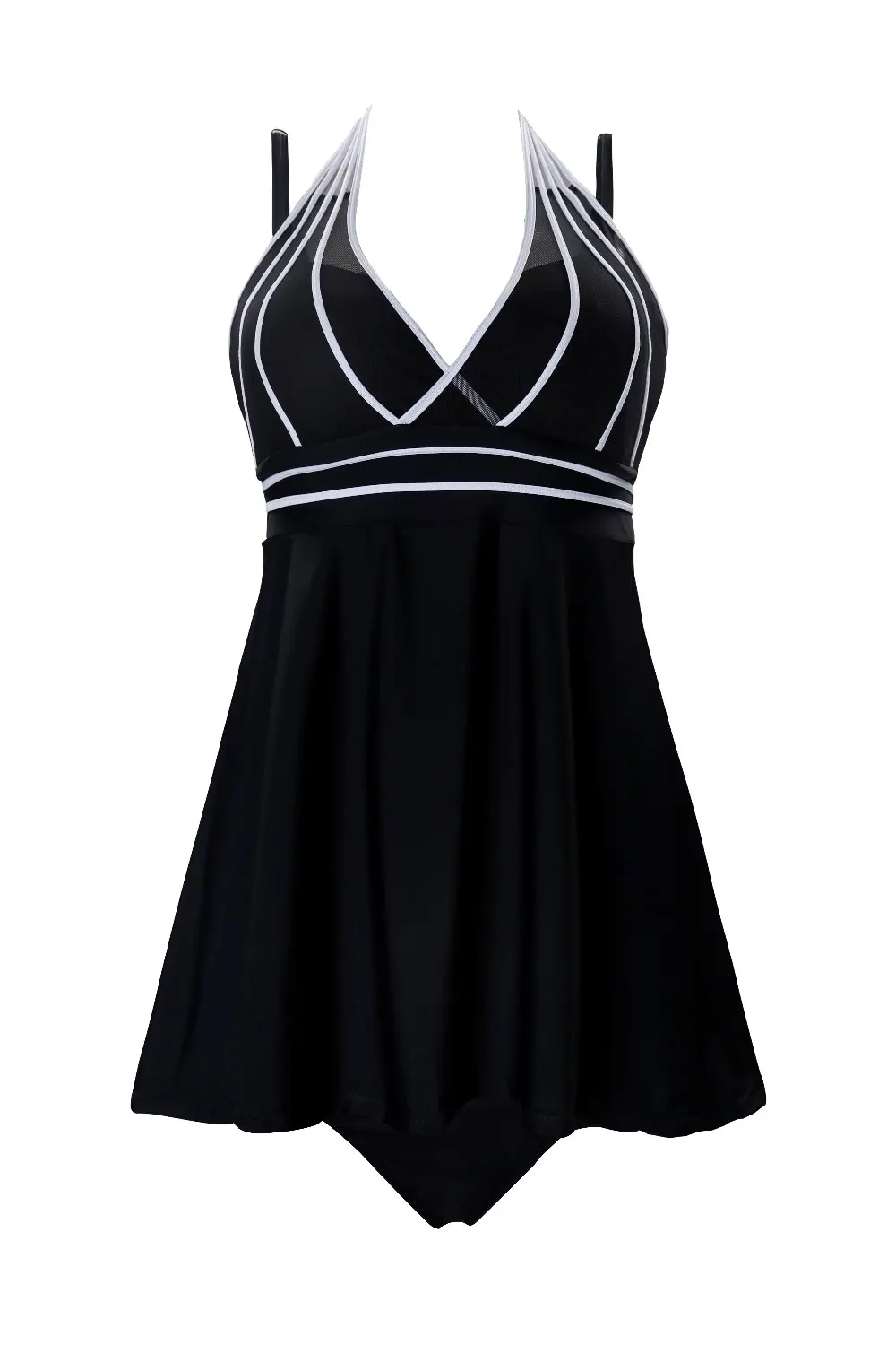 HuiBu Women's 2 Pieces Swimsuit Tummy control Swim Dress Tankini Halter Neck Bathing Suits 
HuiBu Women's 2 Pieces Swimsuit Tummy control Swim Dress Tankini Halter Neck Bathing Suits