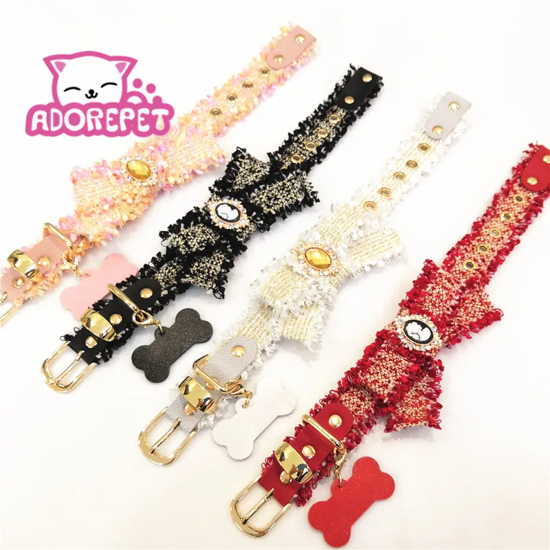 Small Large Dog Bow Collar Bow Tie Collar With Puppy ID Name Tag Elegant Luxury Dog Pet Cat Collar Necklace for Pitbull Labrador
Small Large Dog Bow Collar Bow Tie Collar With Puppy ID Name Tag Elegant Luxury Dog Pet Cat Collar Necklace for Pitbull Labrador