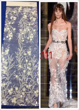 3D beaded African tulle lace fabric white embroidered French net lace fabric for wedding dress
3D beaded African tulle lace fabric white embroidered French net lace fabric for wedding dress