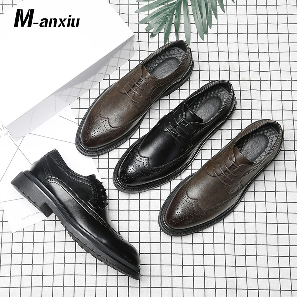 M-anxiu Casual Men's Shoes Fashion Version of the British Simple Platform Shoes Black Comfortable Shoes Business 9720-B
M-anxiu Casual Men's Shoes Fashion Version of the British Simple Platform Shoes Black Comfortable Shoes Business 9720-B