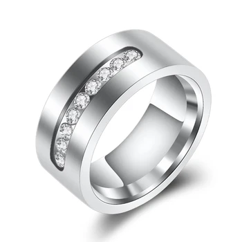 Titanium Stainless Steel Wedding Crystal Rings For Women A Line Of CZ Fashion Jewelry Wholesale
Titanium Stainless Steel Wedding Crystal Rings For Women A Line Of CZ Fashion Jewelry Wholesale