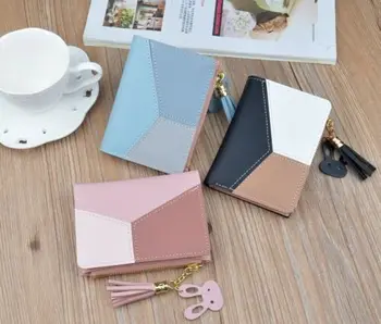 1PC Cute Wallet Women Coin Bag Leather Ladies Simple Bifold Small Coin Purses Smart Wallet Female Patchwork Slim Card Wallet
1PC Cute Wallet Women Coin Bag Leather Ladies Simple Bifold Small Coin Purses Smart Wallet Female Patchwork Slim Card Wallet