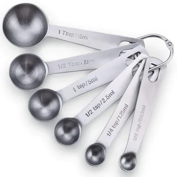 6Pc Stainless Steel Measuring Spoons,Cuteadoy Measuring Spoons Accurate Measuring Ruler for Measuring Liquid and Dry Ingredients 
6Pc Stainless Steel Measuring Spoons,Cuteadoy Measuring Spoons Accurate Measuring Ruler for Measuring Liquid and Dry Ingredients