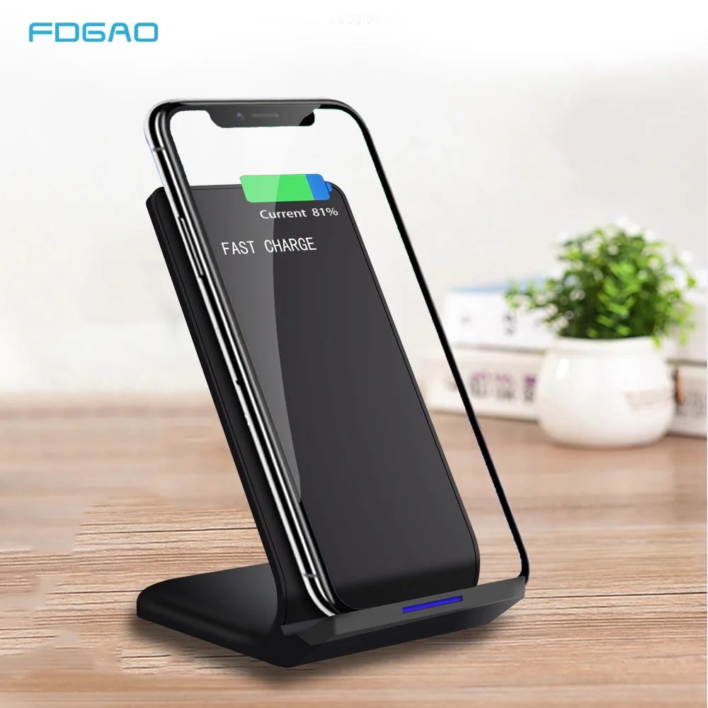 FDGAO 10W QI Wireless Charger For iPhone X XS Max XR 8 Plus Fast Wireless Charging Holder Charger Stand For Samsung S9 S8 Note 9
FDGAO 10W QI Wireless Charger For iPhone X XS Max XR 8 Plus Fast Wireless Charging Holder Charger Stand For Samsung S9 S8 Note 9
