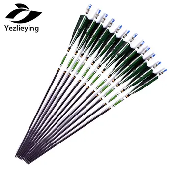 6PCS 31.5 Inches Spine500 Pure Carbon Arrows with Dark Green Turkish Feather Recurve/Compound Bow crossbow Hunting Archery
6PCS 31.5 Inches Spine500 Pure Carbon Arrows with Dark Green Turkish Feather Recurve/Compound Bow crossbow Hunting Archery