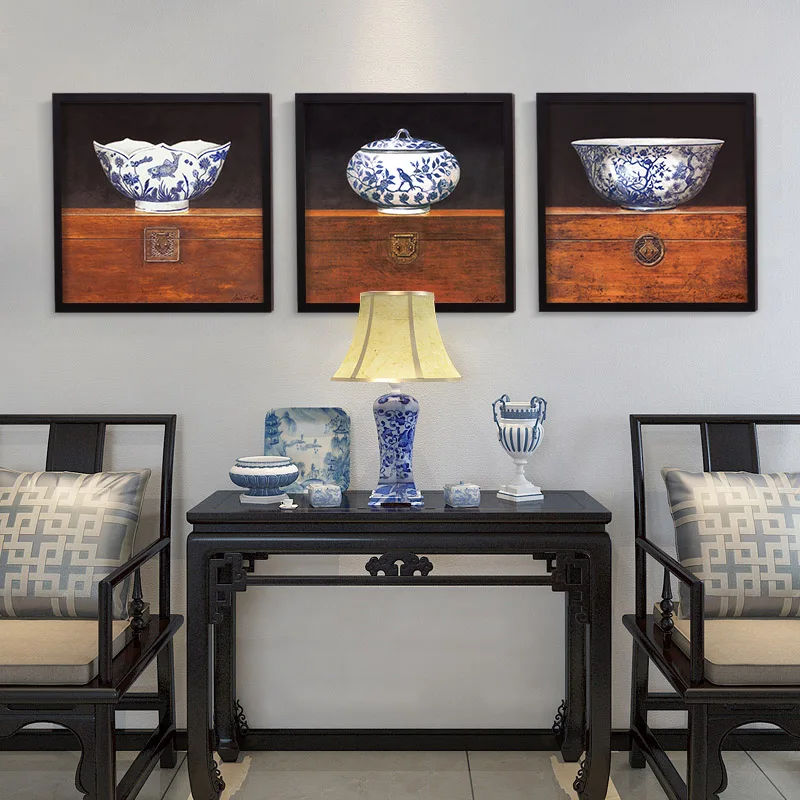 Chinese Style Canvas Oil Painting Blue and White Porcelain on Traditional Box Picture Wall Prints Decor Home Shop No Frame
Chinese Style Canvas Oil Painting Blue and White Porcelain on Traditional Box Picture Wall Prints Decor Home Shop No Frame