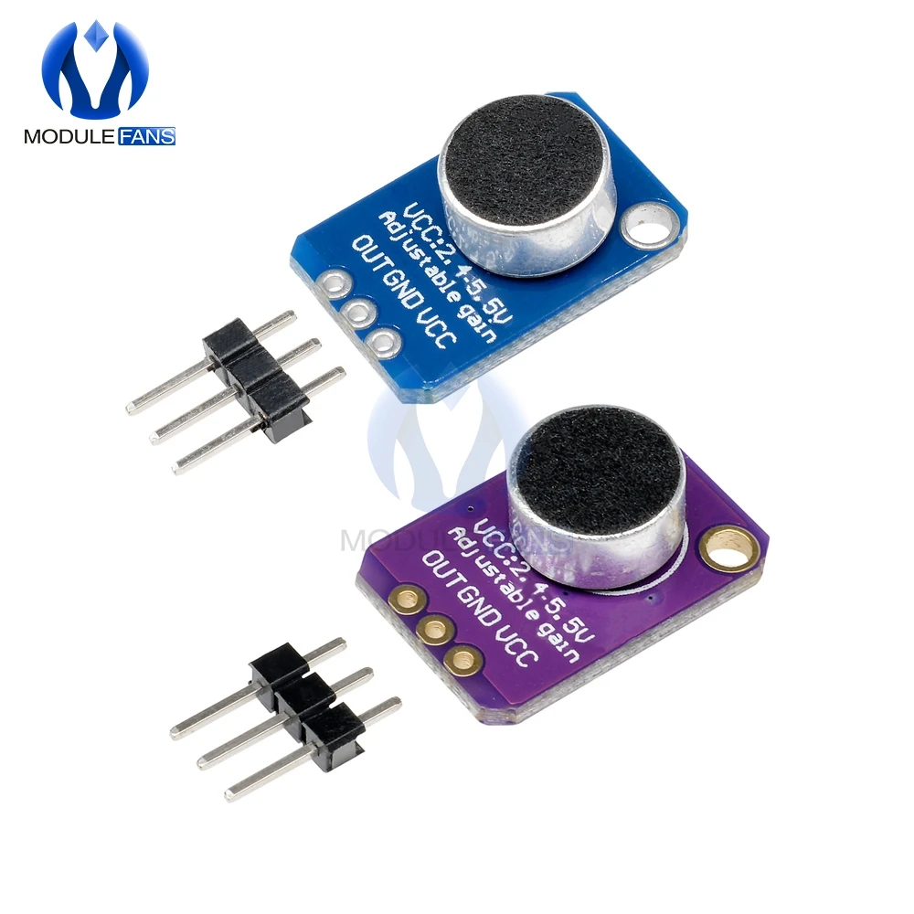 Electret Microphone Amplifier Adjustable Gain Breakout Board For Arduino MAX4466 Module Diy Electronic Module
Electret Microphone Amplifier Adjustable Gain Breakout Board For Arduino MAX4466 Module Diy Electronic Module