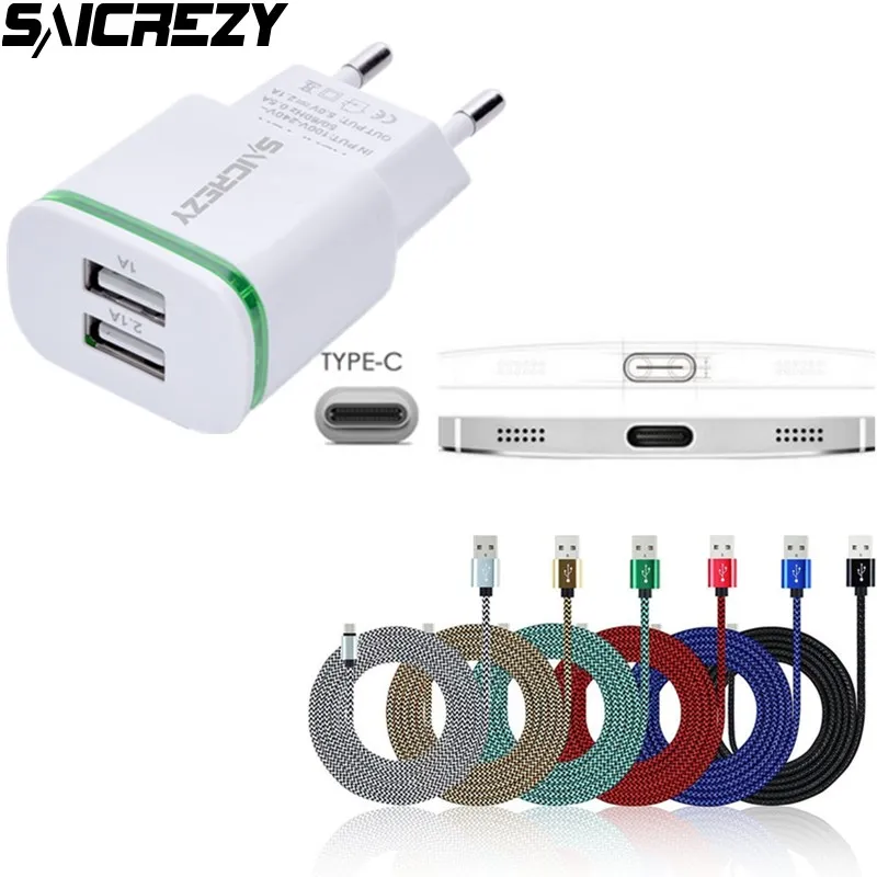5V 2A USB Charger Adapter + Type C USB C Charging Cable for Samsung Galaxy Note 9 A9 star A3 A5 A7 2017 Nubia Z17 Lite Mi6 MiA2
5V 2A USB Charger Adapter + Type C USB C Charging Cable for Samsung Galaxy Note 9 A9 star A3 A5 A7 2017 Nubia Z17 Lite Mi6 MiA2