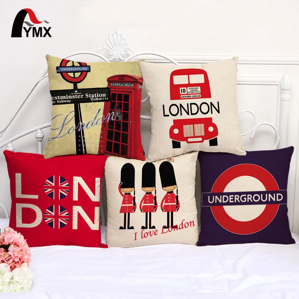 18" British Style Cotton and Linen Sofa Pillowcase London Car Logo car Cushion Cover Throw Pillow Cases Home Window Decoration
18" British Style Cotton and Linen Sofa Pillowcase London Car Logo car Cushion Cover Throw Pillow Cases Home Window Decoration