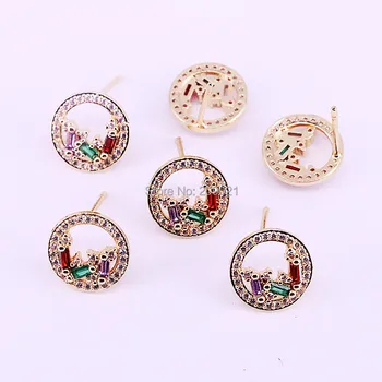 8Pairs CZ Zirconia Micro Pave Round Shape Gold Color delicate Stud Earring For Women Gift
8Pairs CZ Zirconia Micro Pave Round Shape Gold Color delicate Stud Earring For Women Gift
