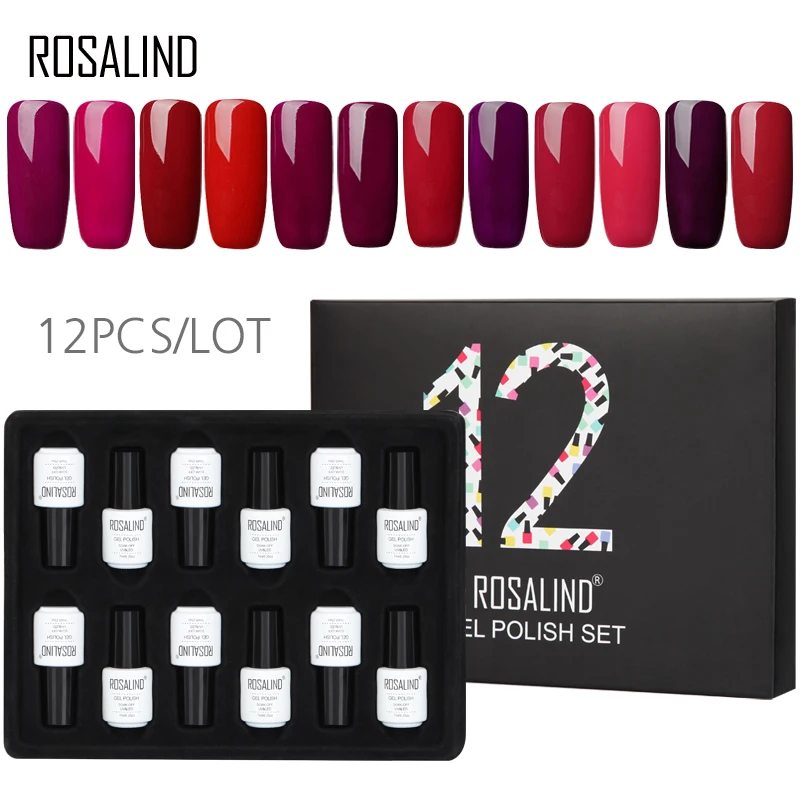 ROSALIND 12PCS/Box Gift Nail Gel Set 7ML Solid 58 Colors Nail Varnishes to Choose For Nail Art UV Soak Off Gel Polish Cured
ROSALIND 12PCS/Box Gift Nail Gel Set 7ML Solid 58 Colors Nail Varnishes to Choose For Nail Art UV Soak Off Gel Polish Cured
