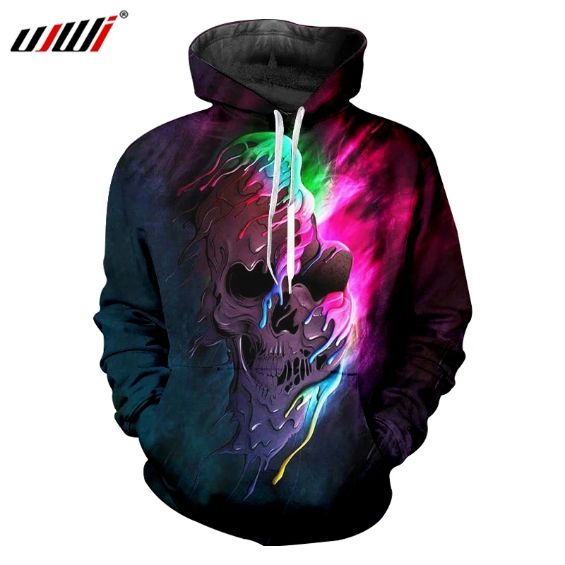 UJWI 2019 Autumn Winter Hombre Hoodies Sweatshirts Long Hooded 3D Hoody Print Colorful Skulls Oversized Attire Unisex Pullover
UJWI 2019 Autumn Winter Hombre Hoodies Sweatshirts Long Hooded 3D Hoody Print Colorful Skulls Oversized Attire Unisex Pullover
