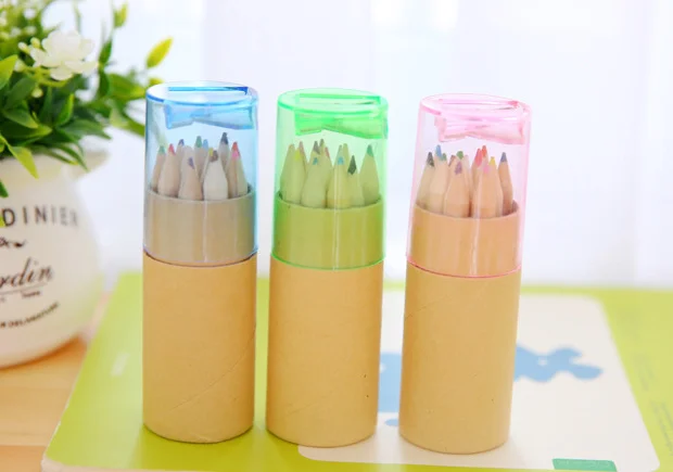 12PCS/LOT MINI Pure Kraft barreled color pencils with pencil sharpener children color painting pen gift
12PCS/LOT MINI Pure Kraft barreled color pencils with pencil sharpener children color painting pen gift