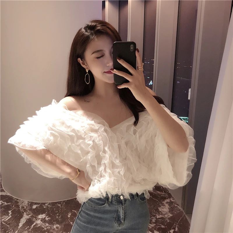 Women's Tassel Blouse V-neck Short Sleeve Feather Tassel Shirts Korean Harajuku Japan Chic Chiffon Blouse Woman Tops SP352
Women's Tassel Blouse V-neck Short Sleeve Feather Tassel Shirts Korean Harajuku Japan Chic Chiffon Blouse Woman Tops SP352
