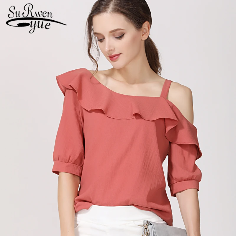fashion women blouses 2019 sexy slash neck chiffon women blouse shirt short sleeve summer ladies tops blusas femininas 123J 30
fashion women blouses 2019 sexy slash neck chiffon women blouse shirt short sleeve summer ladies tops blusas femininas 123J 30
