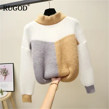 RUGOD 2018 New O-Neck Women Sweaters Knitted Thick Warm Winter Clothes Casual Fashion Women Pullovers pull femme hiver
RUGOD 2018 New O-Neck Women Sweaters Knitted Thick Warm Winter Clothes Casual Fashion Women Pullovers pull femme hiver