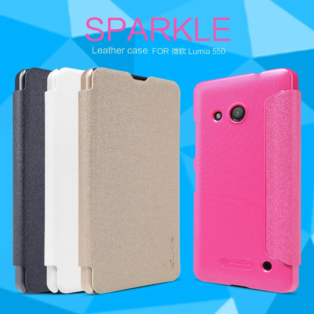 NILLKIN Sparkle super thin flip cover for Microsoft Lumia 550 luxury leather case for Microsoft Lumia 550 with Retailed Package
NILLKIN Sparkle super thin flip cover for Microsoft Lumia 550 luxury leather case for Microsoft Lumia 550 with Retailed Package