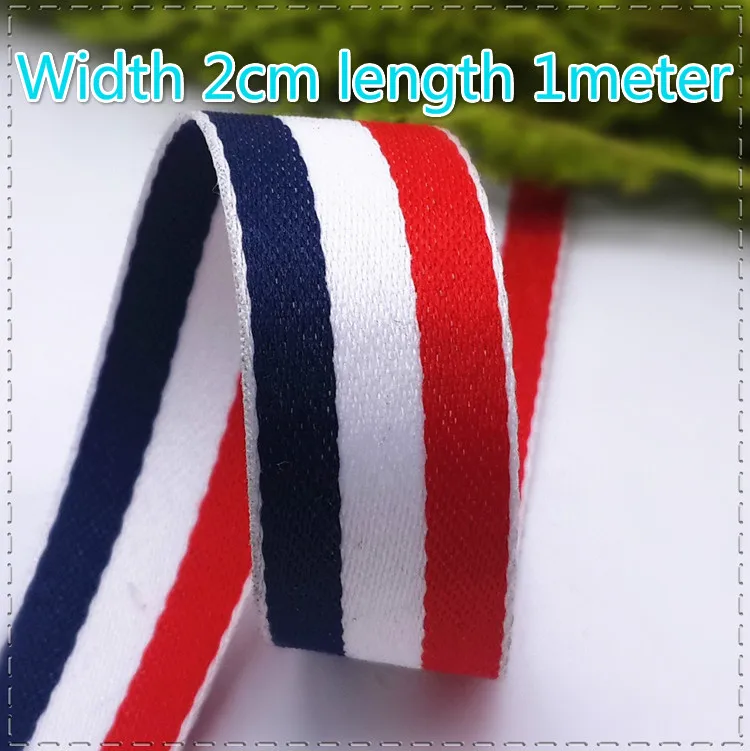 New Good quality 20mm Width Red White Blue Stripes Grosgrain gift wrap Ribbon DIY Sewing clothes decoration ribbons long 1meter
New Good quality 20mm Width Red White Blue Stripes Grosgrain gift wrap Ribbon DIY Sewing clothes decoration ribbons long 1meter
