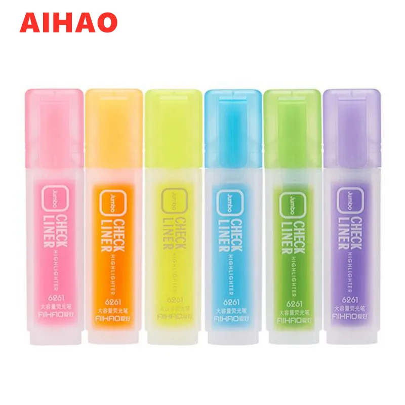 2019 New Arrival AIHAO Brand Read Study Marker Pen 6pcs/lot Highlighter Square School&Office Supply Free Shipping
2019 New Arrival AIHAO Brand Read Study Marker Pen 6pcs/lot Highlighter Square School&Office Supply Free Shipping