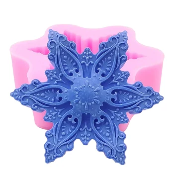 2017 Snowflake Design 3D Soap Mold Chocolate Fondant Molds Handmade Silicone Molds for Soap Making
2017 Snowflake Design 3D Soap Mold Chocolate Fondant Molds Handmade Silicone Molds for Soap Making
