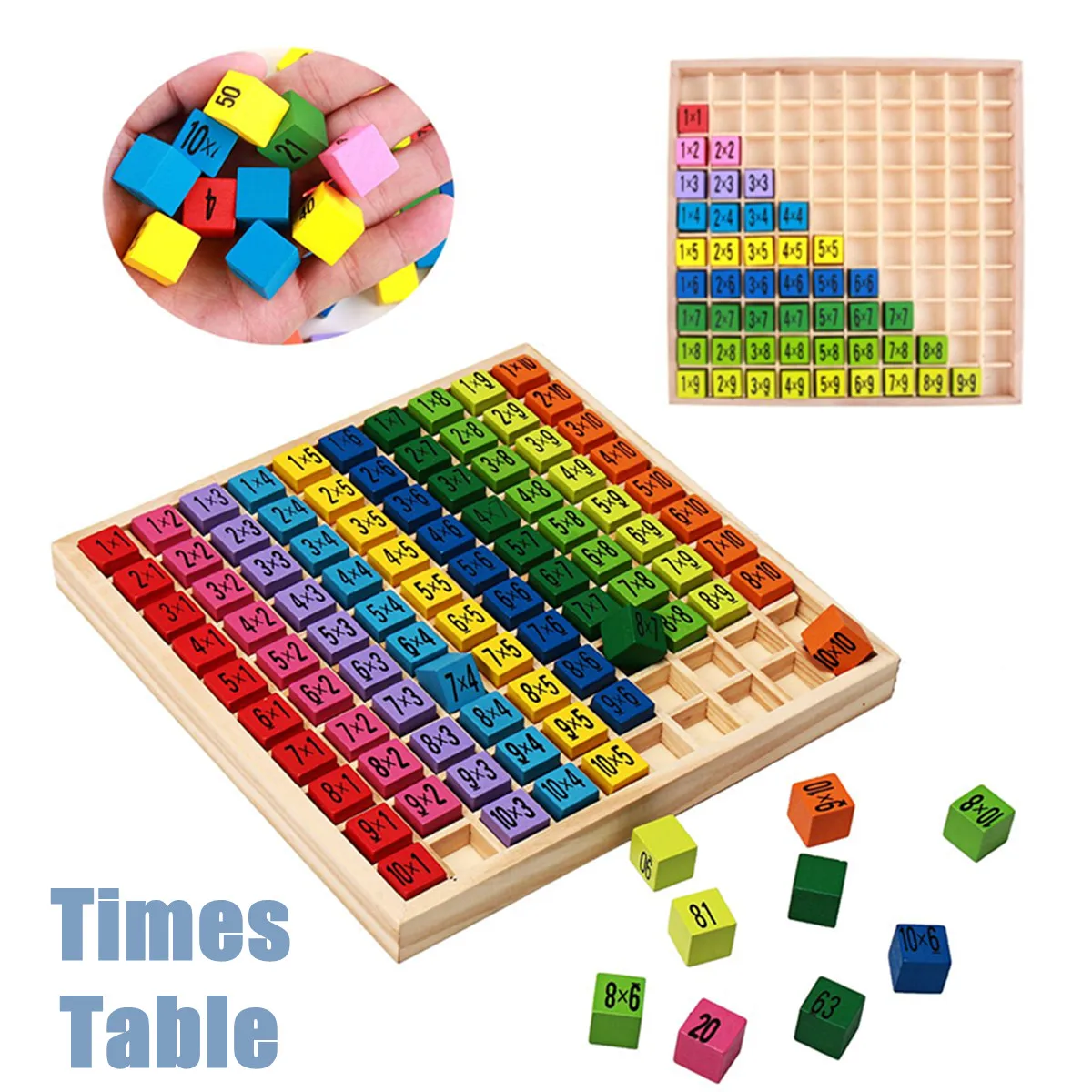 Educational Wooden Times Table Kids Mathematics Learning Toys Blocks Children Gifts Math Toys IQ Develop Colorful 19x19cm
Educational Wooden Times Table Kids Mathematics Learning Toys Blocks Children Gifts Math Toys IQ Develop Colorful 19x19cm