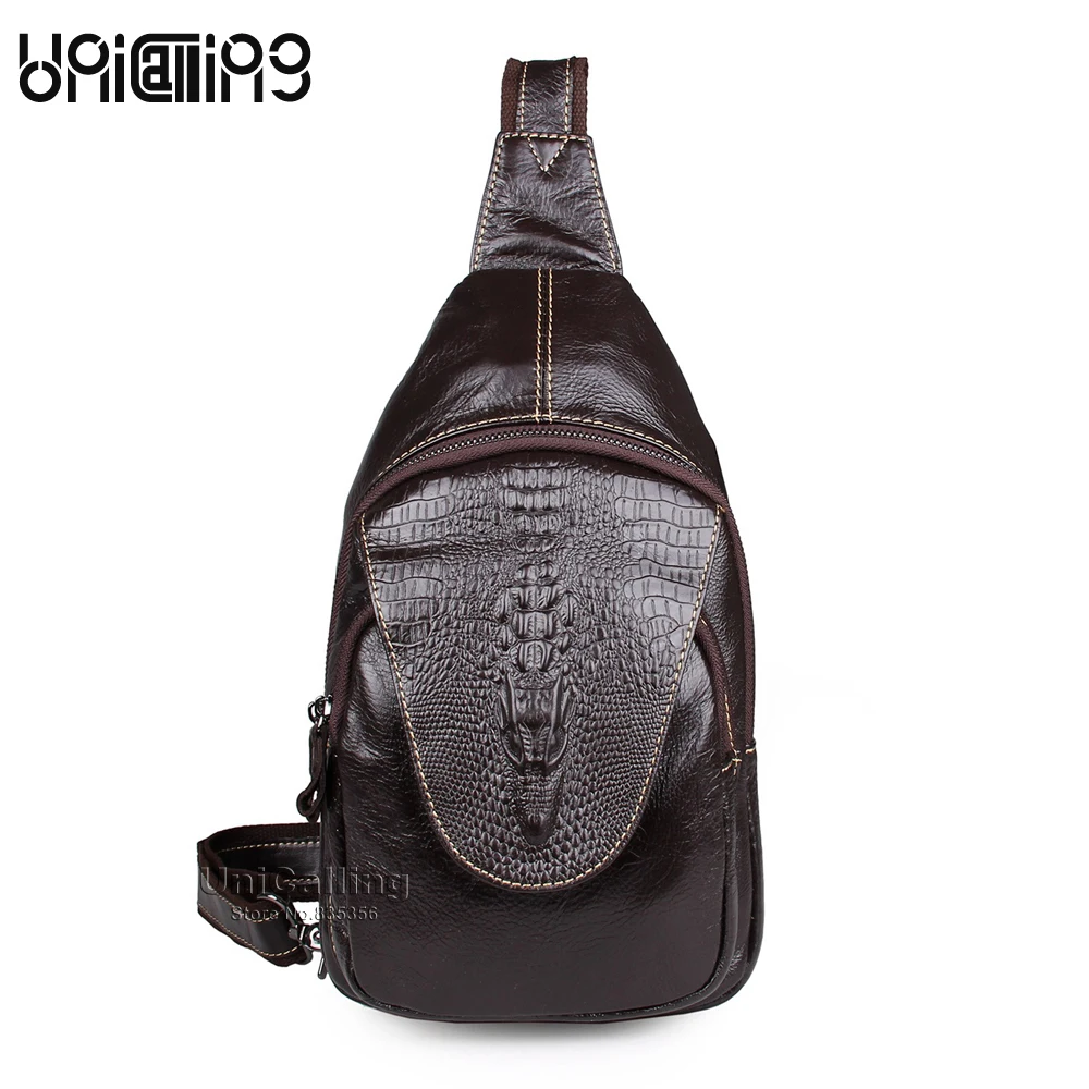 Retro fashion men genuine leather chest bag casual trendy men crossbody bag real cow leather men messenger bag crocodile pattern
Retro fashion men genuine leather chest bag casual trendy men crossbody bag real cow leather men messenger bag crocodile pattern