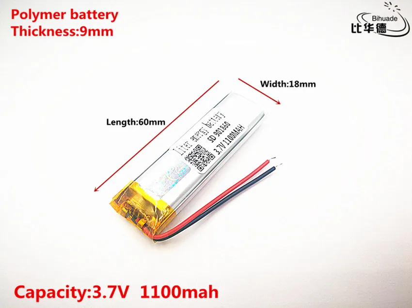 Good Qulity 3.7V,1100mAH,901860 Polymer lithium ion / Li-ion battery for TOY,POWER BANK,GPS,mp3,mp4
Good Qulity 3.7V,1100mAH,901860 Polymer lithium ion / Li-ion battery for TOY,POWER BANK,GPS,mp3,mp4