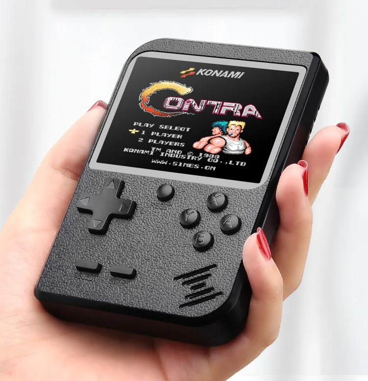 Mini portable 8-bit handheld game player with 400 games, 800mAh rechargeable battery, 2.8 inch LCD screen, AV out
Mini portable 8-bit handheld game player with 400 games, 800mAh rechargeable battery, 2.8 inch LCD screen, AV out