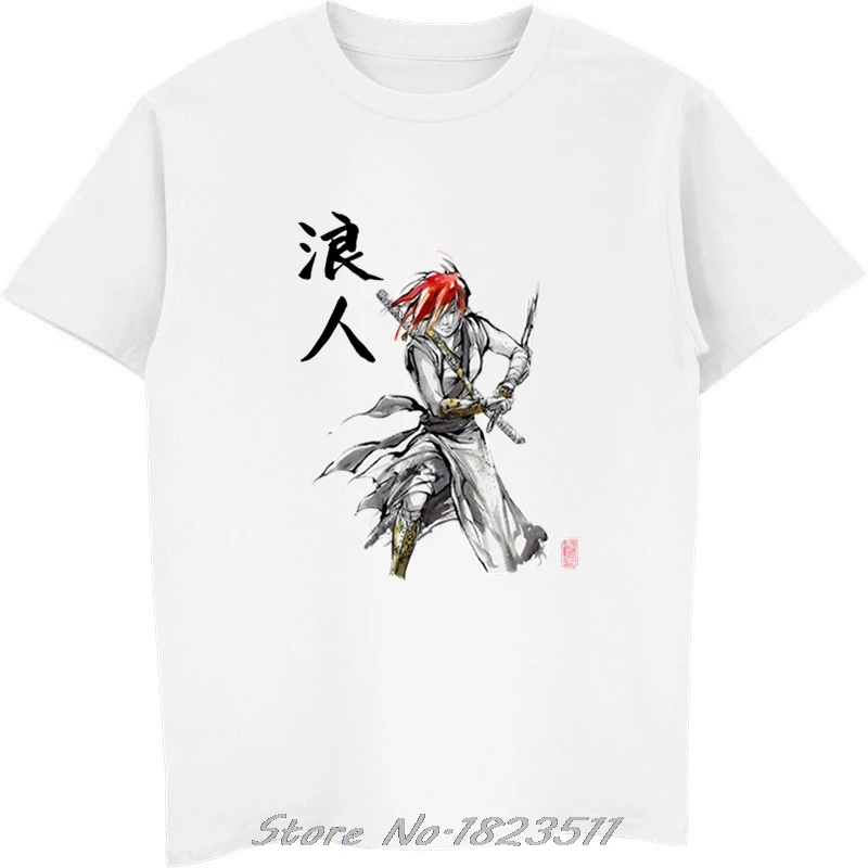 Summer Japan Armored Samurai Printed Casual Men T-Shirt Short Sleeve Popular Design T Shirt Hipster Cool Tops