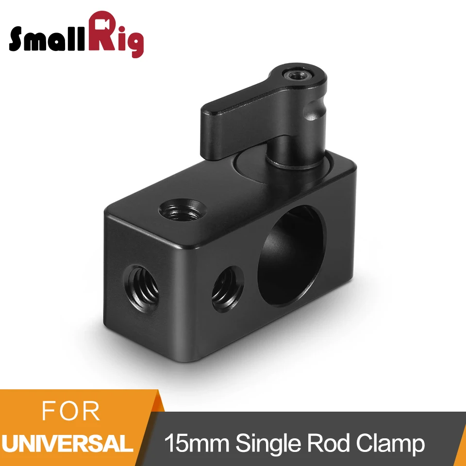 SmallRig Single 15mm Rod Clamp 15mm Rail Clamp Connector Adapter With 1/4-20 Threads for 15mm Rod Dslr Rig- 843
SmallRig Single 15mm Rod Clamp 15mm Rail Clamp Connector Adapter With 1/4-20 Threads for 15mm Rod Dslr Rig- 843