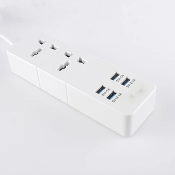 Smart USB Power Strip Socket EU/UK Plug Overload Switch Surge Protector 2 Outlet 4 Port USB Charger - 2M Power Cord for Home
Smart USB Power Strip Socket EU/UK Plug Overload Switch Surge Protector 2 Outlet 4 Port USB Charger - 2M Power Cord for Home